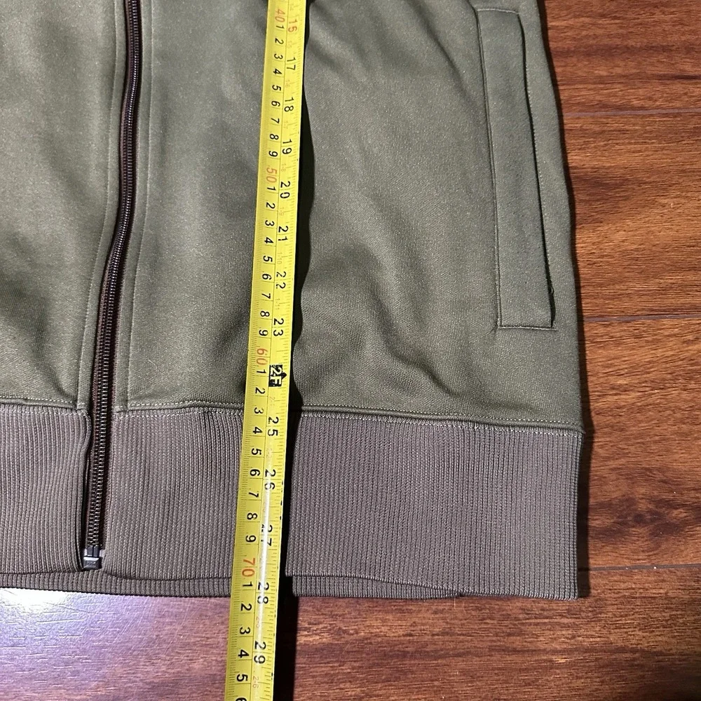 The North Face A5 Series Track Jacket Men XL Green Brown Full Zip Stripe Logo